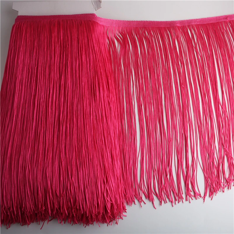 Tassel Fringe 1 meter/lot 30cm Long Fringe Lace Tassel Polyester Lace Trim Ribbon for Sewing