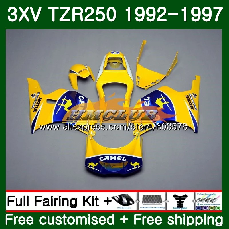 3XV для YAMAHA TZR-250 TZR250 1992 1993 1994 1995 1996 1997 122CL. 7 синий желтовато-коричневый TZR250RR RR ТЗР 250 92 93 94 95 96 97 обтекатель - Цвет: No. 1