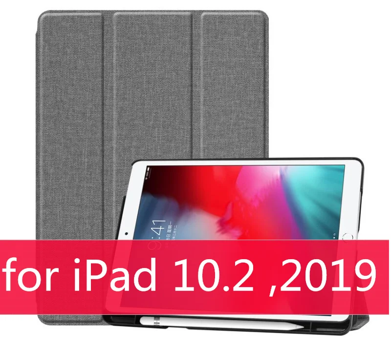 Чехол SUREHIN для Apple iPad 10,2, чехол с карандашом, мягкий силиконовый умный защитный чехол для iPad air Pro 10,5 чехол - Цвет: Grey for 10.2
