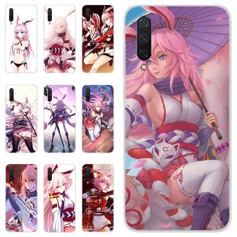 Silicone cases For Xiaomi MI CC9E 9 8 SE A3 Lite case Mix 2S pocophone F1 Note 3 Yae Sakura anime matte tpu cover |