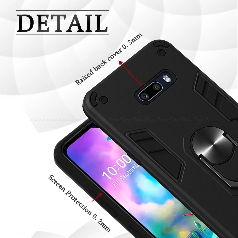 Shockproof Armor Magnetic Holder Stand Phone Case For LG G8X V60 V50S ThinQ 5G Back Cover waterproof phone pouch