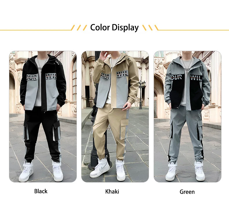 jogging suits for men 2022 New Autumn Men Sports Two Pieces Set Jacket and Sweatpants Fashion Streetwear Sports Set Casual Long Sleeve Mens Tracksuit mens matching sets