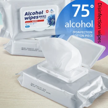 

50Pcs/Pack Antiseptic Cleanser Cleaning Sterilization First Aid Home Disinfection Portable Swabs Pads Wipes