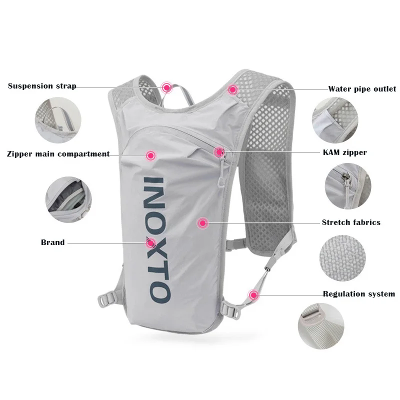 5L Ultra-light Hydration Vest Backpack Men Waterproof Skin Breathable Running Backpack for Cycling Run Gym Bag Back Pack hydration backpack running hydration vest hydration pack