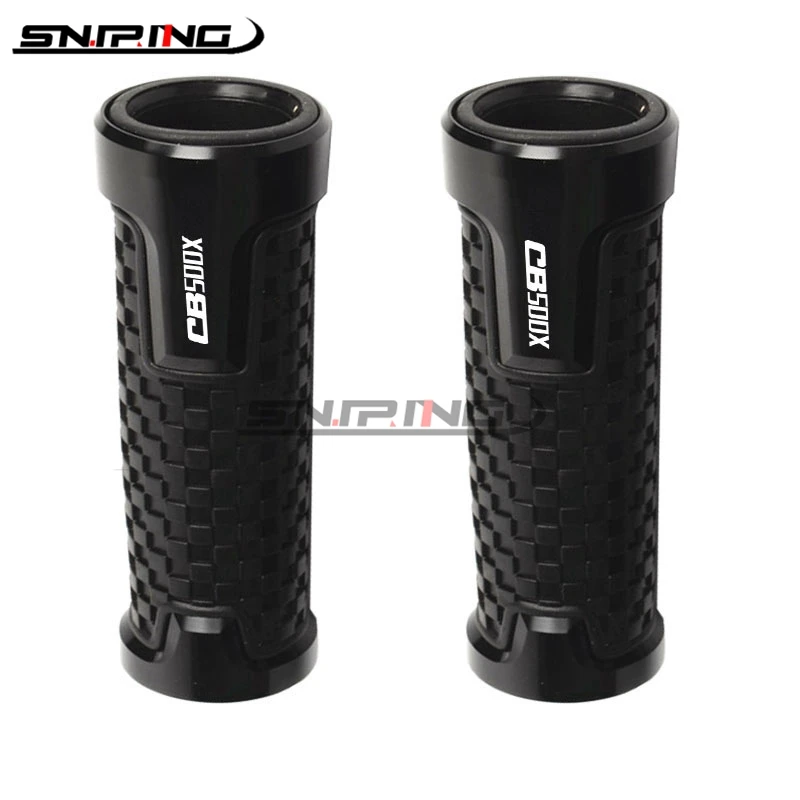 22 мм 7/8 ''CNC алюминиевый резиновый руль для мотоцикла ручка, рукоятка для мотоцикла ручки для HONDA CB500X CB500 X/R CB500RR