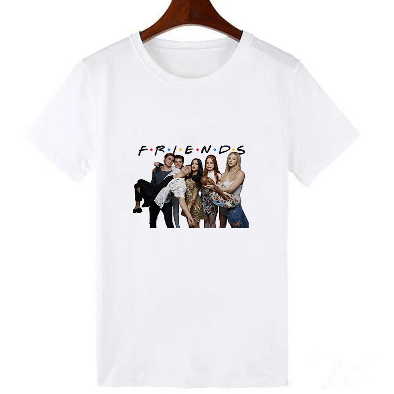 Showtly ривердейл ТВ Логотип Женская футболка Pop's Chock'lit Shoppe Футболка женская Sumemr плюс размер o-образным вырезом футболки топы