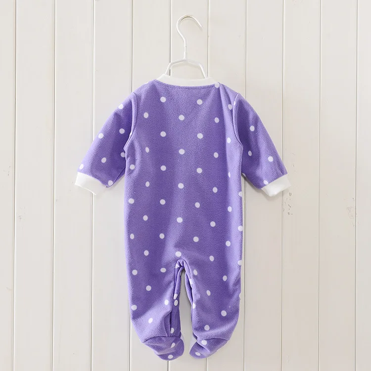 

Newborns Clothes Baby Onesie Spring And Autumn out Clothes Polar Fleece Baby Foot-closed Romper