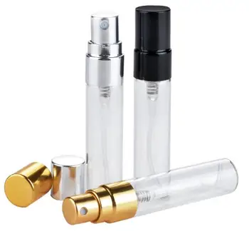 

Wholesale 100 pcs/Lot 5ml 10ml Portable Glass Refillable Perfume Bottle With Aluminum Atomizer Empty Parfum Case For Traveler