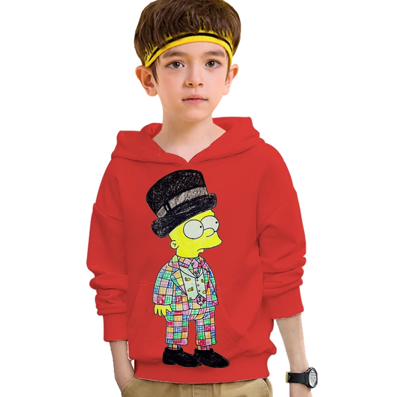 

3D baby boys Simpson hoodies kids Anime Music hip hop pullover boy clothes sudaderas Fashion casual sweatshirts autumn tops
