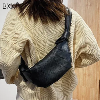 

[BXX] Small Simple Waist Packs For Women 2020 Summer Solid Color Chest Bags Female Fashion Phone Purses Travel Belt Bag HL616