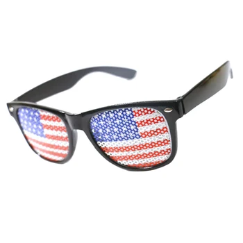 

American Flag Glasses USA Patriotic Design Plastic Party Props Decorations