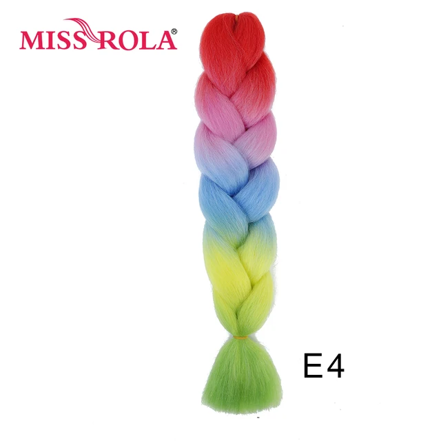 New Colors Synthetic Glowing Hair Twist Braids Ombre Color For white Women Braiding Hair Extensions Jumbo Braids KaneKalon Hair E4