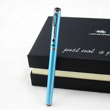 

Jinhao Noble Rollerball Pen with Smooth Refill , gem Pens Sky blue Barrel Business Office Home and School Supplies