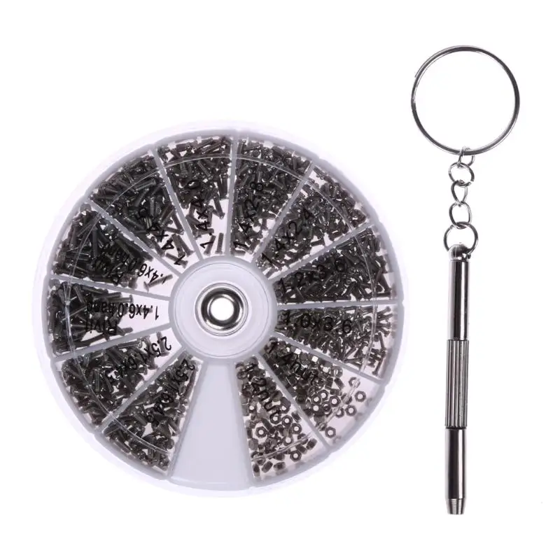 

600pcs/Set Stainless Steel Micro Glasses Sunglass Watch Spectacles Phone Tablet Screws Nuts Screwdriver Repair Tool Set Kits New