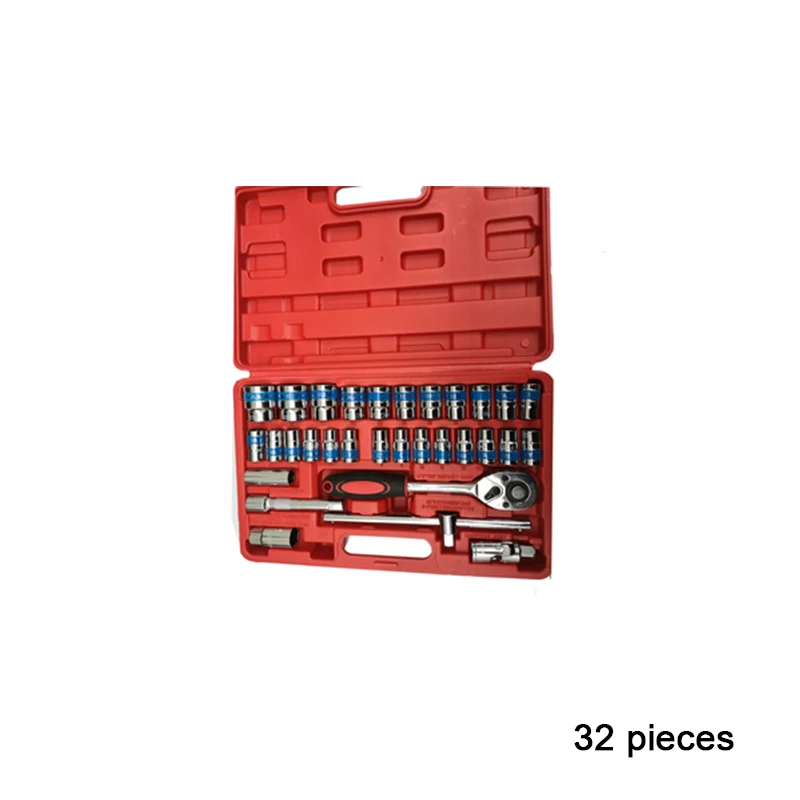 Многофункциональный комбинированный набор инструментов гнездо храповой Ключ комбинированный набор инструментов многофункциональные инструменты для ремонта авто - Цвет: 32-piece set