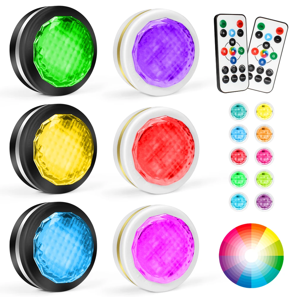 Светодиодные ночники RGB для подсветки шкафов лампа с сенсорным датчиком и