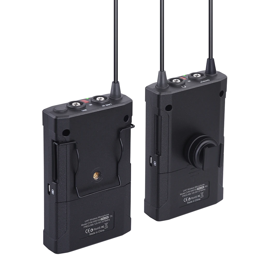 COMICA CVM-WM100 плюс UHF 48-Каналы подойдет как для повседневной носки, так StereoReal мониторинг Беспроводной MicrophoneDual-передатчик и приемник