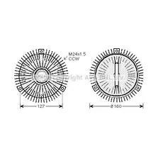 Муфта вентил. BMW E46/E36/E39/E34/E38 2.0-3.2 89 AVA QUALITY COO