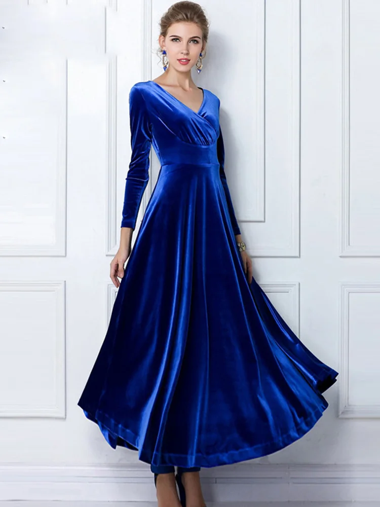 Вельветовое платье длиной до пола на день рождения для девочек повседневные