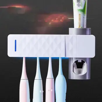

Toothbrush Sterilizer Plastic Automatic Toothpaste Squeezer Toothbrush Holder Disinfection Squeeze Toothpaste Device 1Pcs