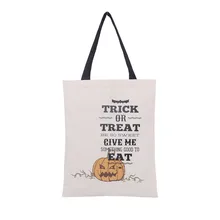 Halloween Candy Bag Gift Bag Canvas Tote Casual Beach Bags Shopping Bag Handbag for kids Dropship Y819