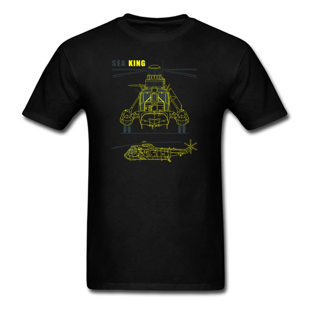 

SH-3 Sea King Anti-Submarine Helicopter Tshirt Cotton Printed T-shirt USA SIZE