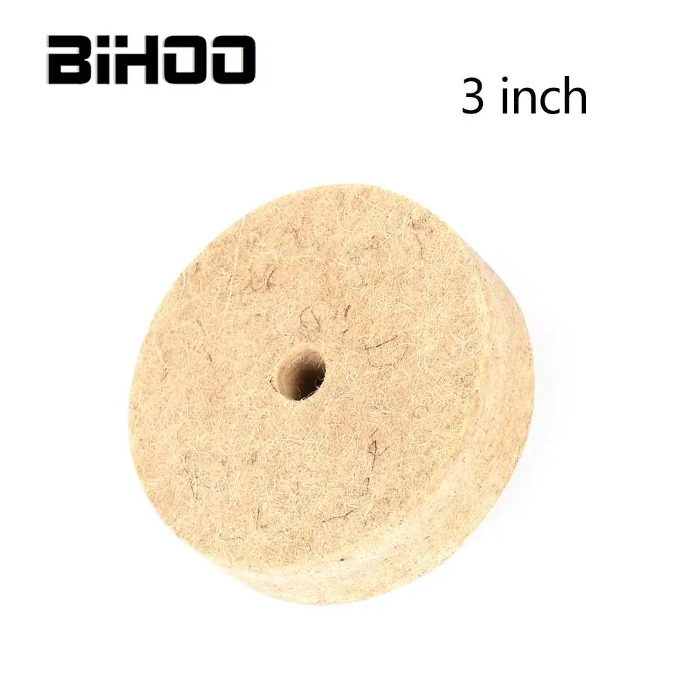 

10Pcs 75mm Wool Felt Buffing Polishing Wheel Surface Finish Bench Grinder Tool for Metal and Glass Furniture Ceramics Marble