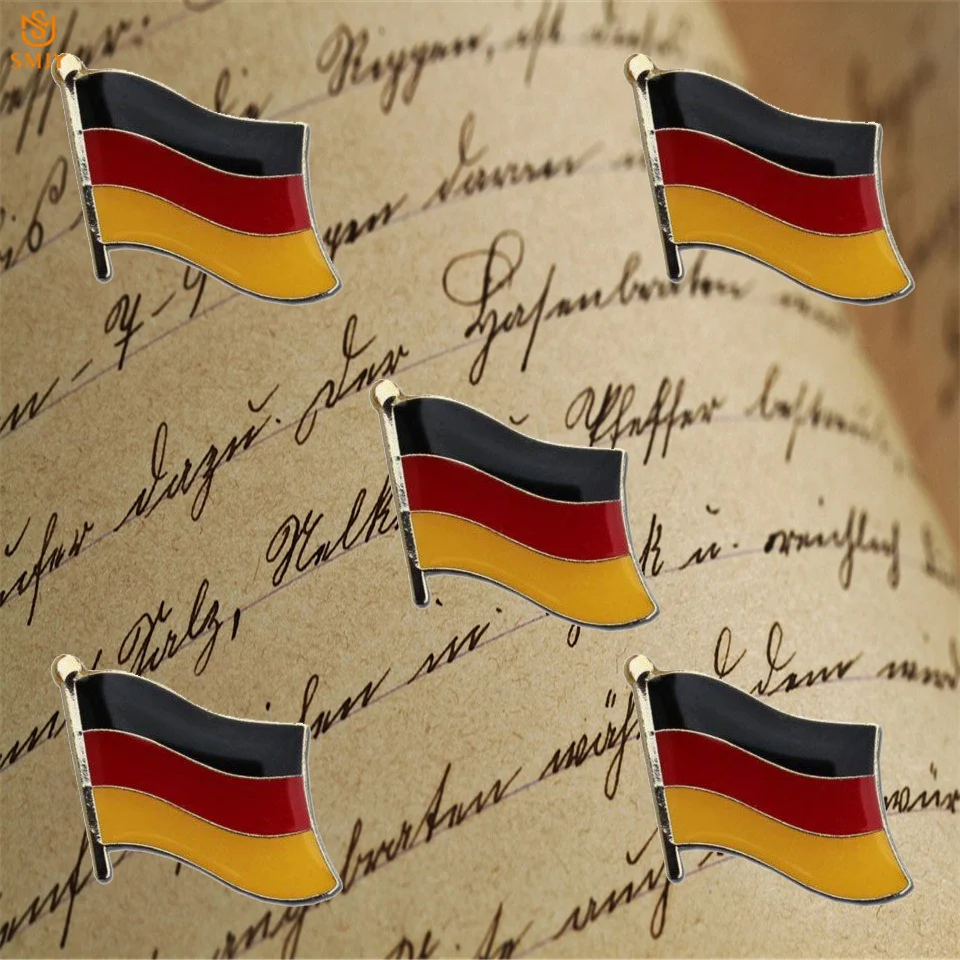 5 шт. немецкий значок сувенир Национальный флаг окрашенная тематическая брошь бандана Бабочка Пряжка булавка коллекция