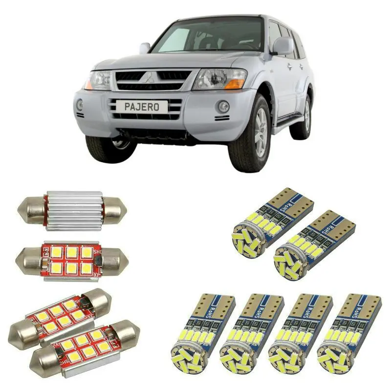 

14 шт., автомобисветильник светодиодные лампы для Mitsubishi pajero shogun 3 v7w v6w