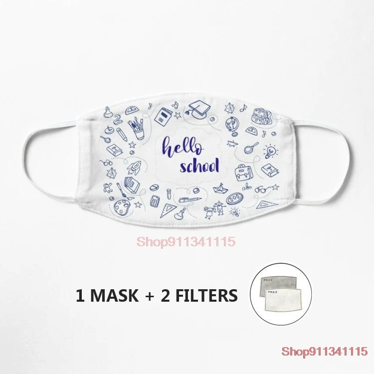 Здравствуйте школьная маска против пыли для лица из хлопка Mascarilla мультфильм уход