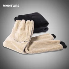 Зимние теплые штаны для мужчин, прямые флисовые плотные штаны, брюки с эластичной резинкой на талии, мужские флисовые штаны, повседневные штаны для бега, спортивная одежда