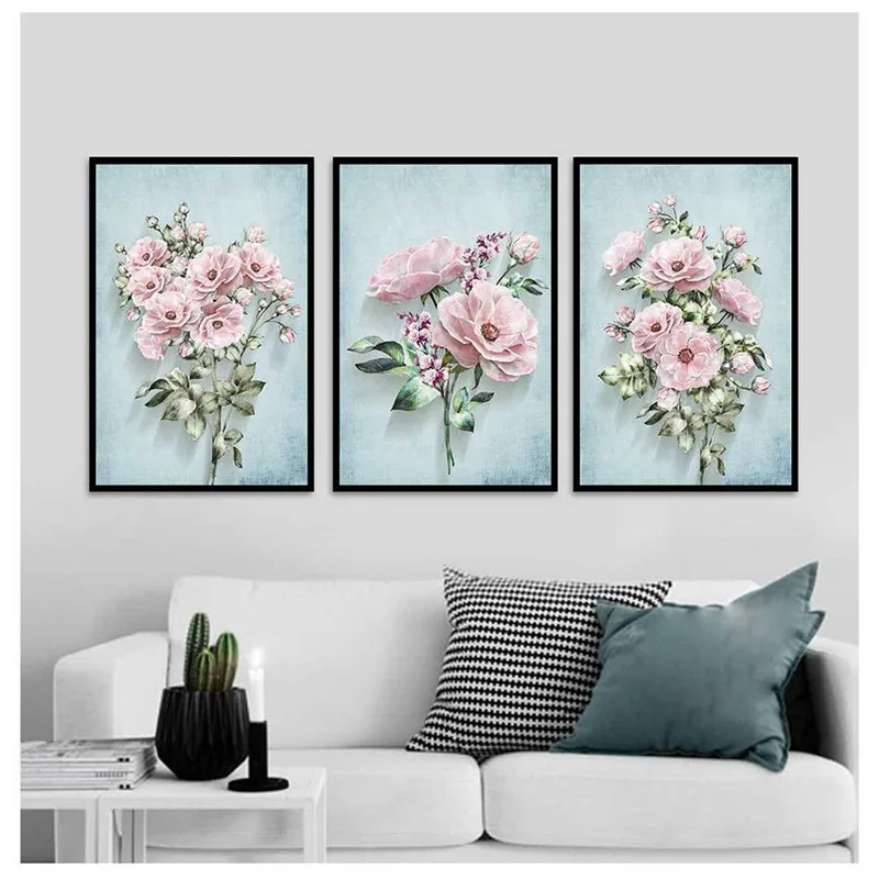 

Rose Flower Paintings, Decorative Paintings, Wall Decorations, Canvas Paintings, Painting Cores Without Frames