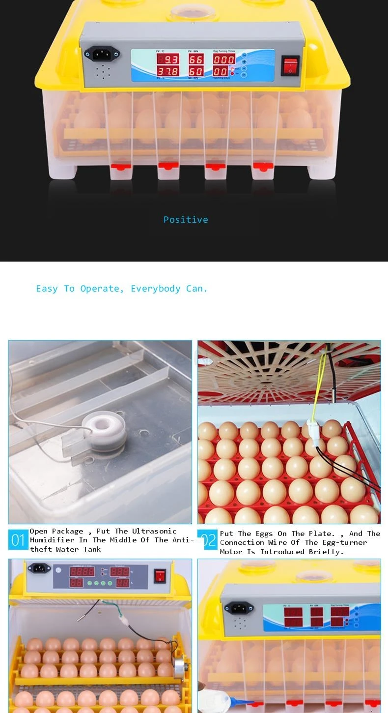 Автоматический инкубатор 48 бытовой 36 курица утка гусь голубь птица 48 маленькая инкубационная машина Incubatorincubadora couveuse
