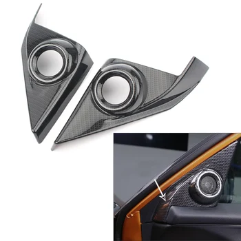 

For Honda Civic 10th 2016 2017 Carbon Fiber ABS Door Speaker Cover Protector A-Pillar Interior Moulding Decoration Trim