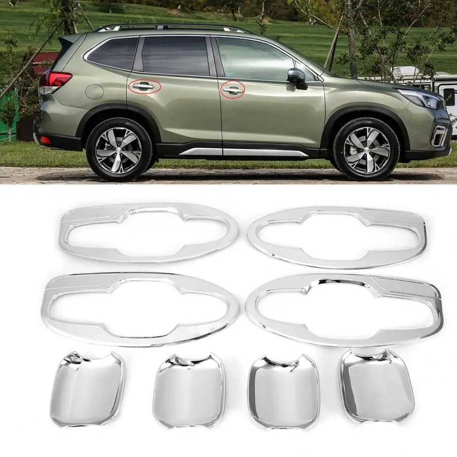 8 шт. декоративная наклейка на дверную ручку автомобиля подходит для Subaru Forester SK