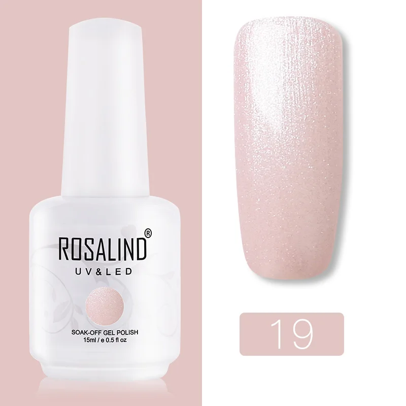 RH19 ROSALIND Гель-лак гибридные лаки для ногтей Маникюр УФ светодиодный полуперманентный гель для ногтей впитывающий Гель-лак базовое верхнее покрытие 15 мл цвет - Цвет: RH19