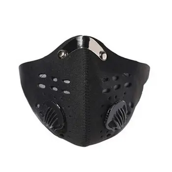 

Anti-fog pm2.5 Breathable Cycling Face Mask Sport Training Anti-Pollution Running Mask With Activated Carbon Filter