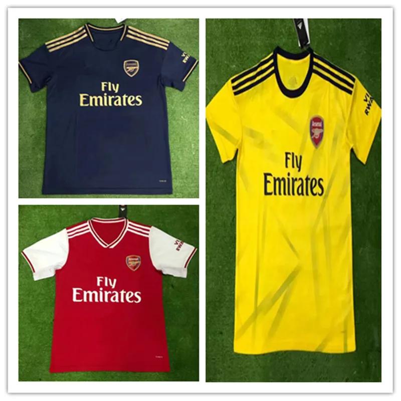 19/20, футбольная рубашка «Arsenal», OZIL, домашняя красная футбольная майка, желтая, LACAZETTE AUBAMEYANG, футболка с коротким рукавом