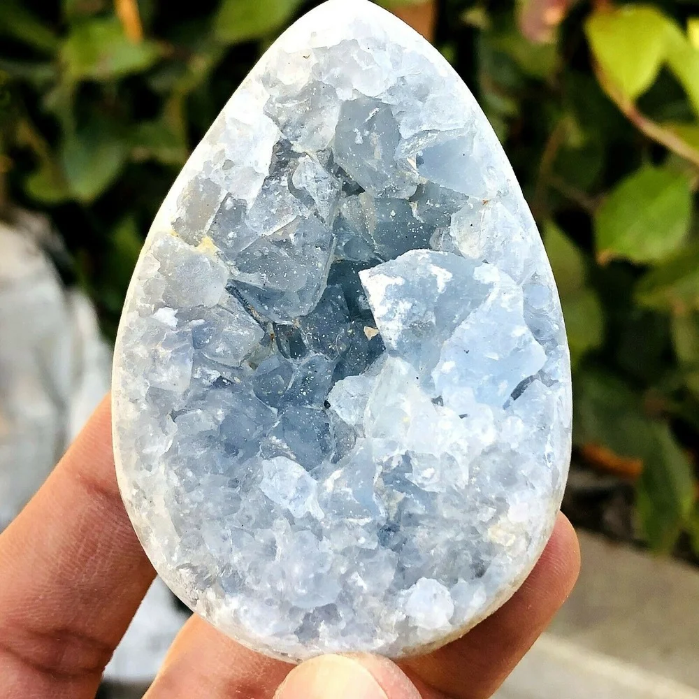 Редкий великолепный Небесно-Голубой келест жеодовый грубый Кристалл рейки для