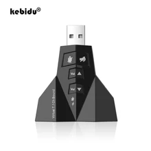 Kebidu 1 шт. Лидер продаж внешняя 7,1 канал USB 3D Звуковая карта аудио для ноутбука ПК для Macbook Dual Virtual 7,1 USB 2,0 адаптер