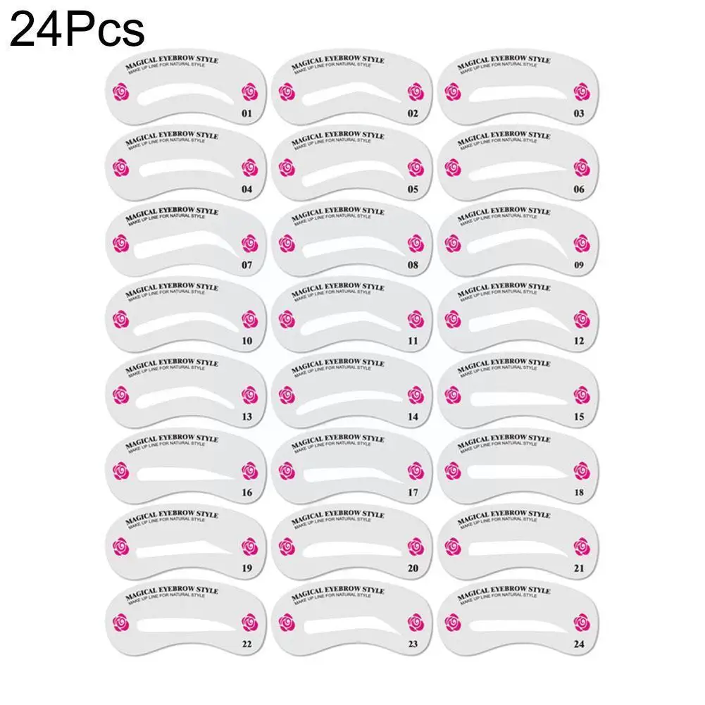 20pcs Eyebrow Stencil Makeup Set Eye Brow Diy Drawing Card Template Guide Grooming Beauty Reusable Shaping Tools Stylin J4g7 | Красота и