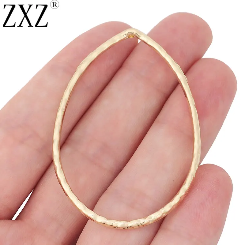 ZXZ 10 шт. золотистые подвески в форме капли воды для изготовления ювелирных