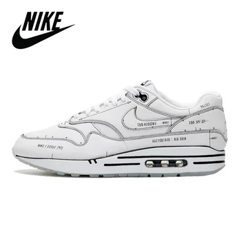 

NEW Nike Air Max 1 Schematic White Quadratic Element Men Shoes Outdoor Sports Sneakers Breathable Unisex Women's Running Shoes