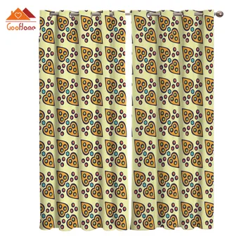 

Irregular Pattern Window Curtains Living Room Outdoor Fabric Drapes Curtain Home Decor
