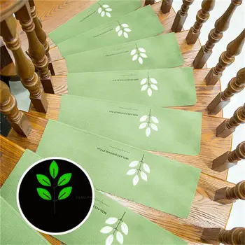

BESTFruit green durable luminous home vision stair mat non-slip step mats embroidery stair mats glue self-adhesive luminous floo