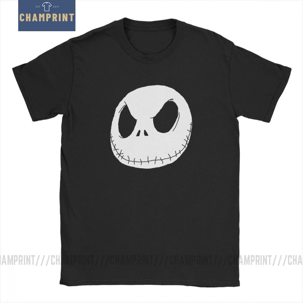 Футболка Jack Skellington мужская с рисунком черепа кошмара перед рождеством коротким