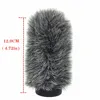 Fur Windscreen Furry Windshield Muff for mke600 Ecm673674 Condenser Microphone Wind Shield Protection Outdoor Interview Mic 12cm ► Photo 3/6
