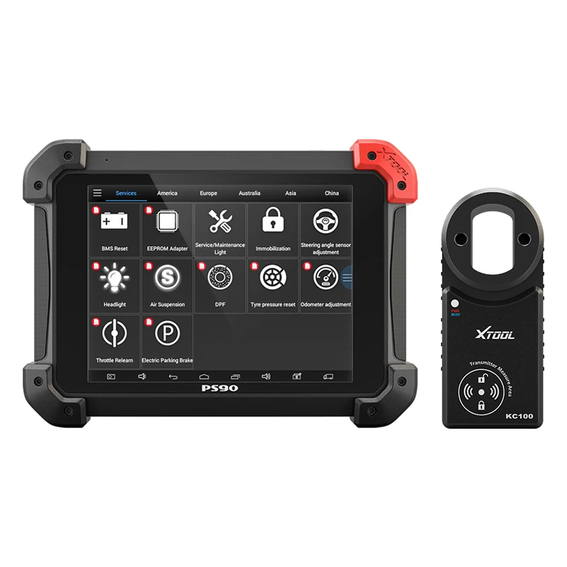 Автомобильный диагностический инструмент PS90 OBD2 с KC100 программатором ключей для VW