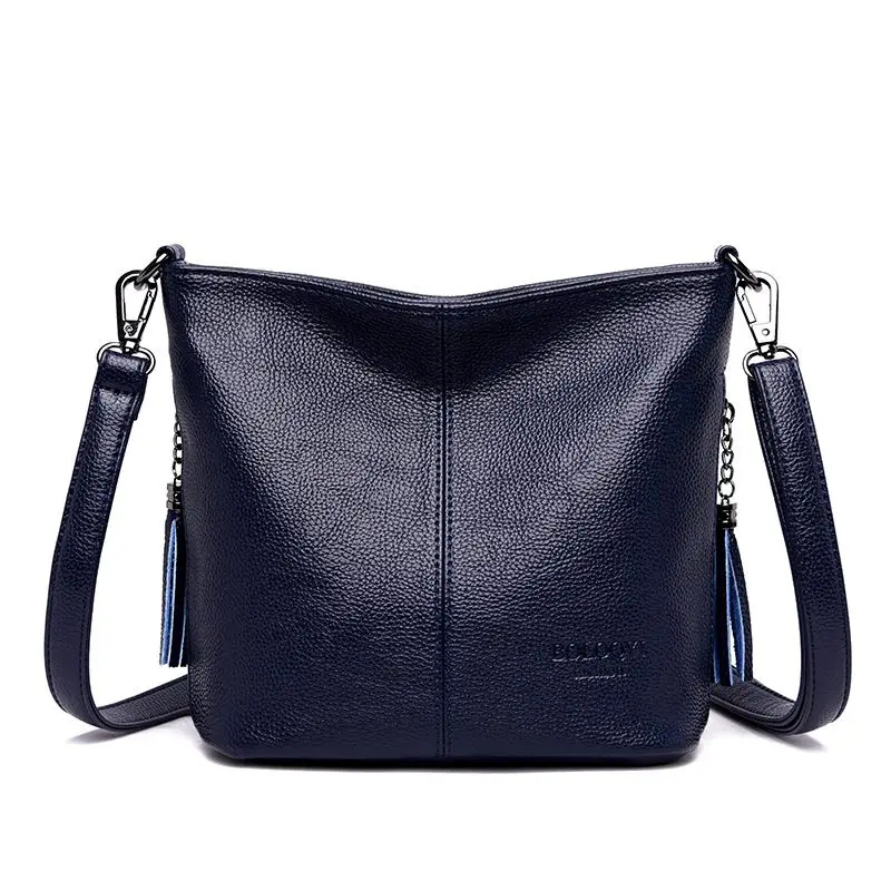 Роскошные сумки Модные женские кожаные сумки через плечо дизайнерская женская сумка дамские сумки через плечо для женщин M350 - Цвет: Синий