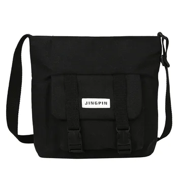 

Literary Women Bag Solid Color Canvas Women's Shoulder Casual Students Female Crossbody Bags Shopping Wild Women Handbags
